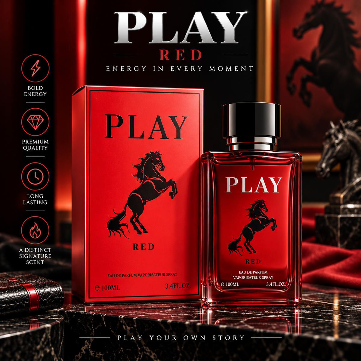 PLAY RED — 100 mL EDP