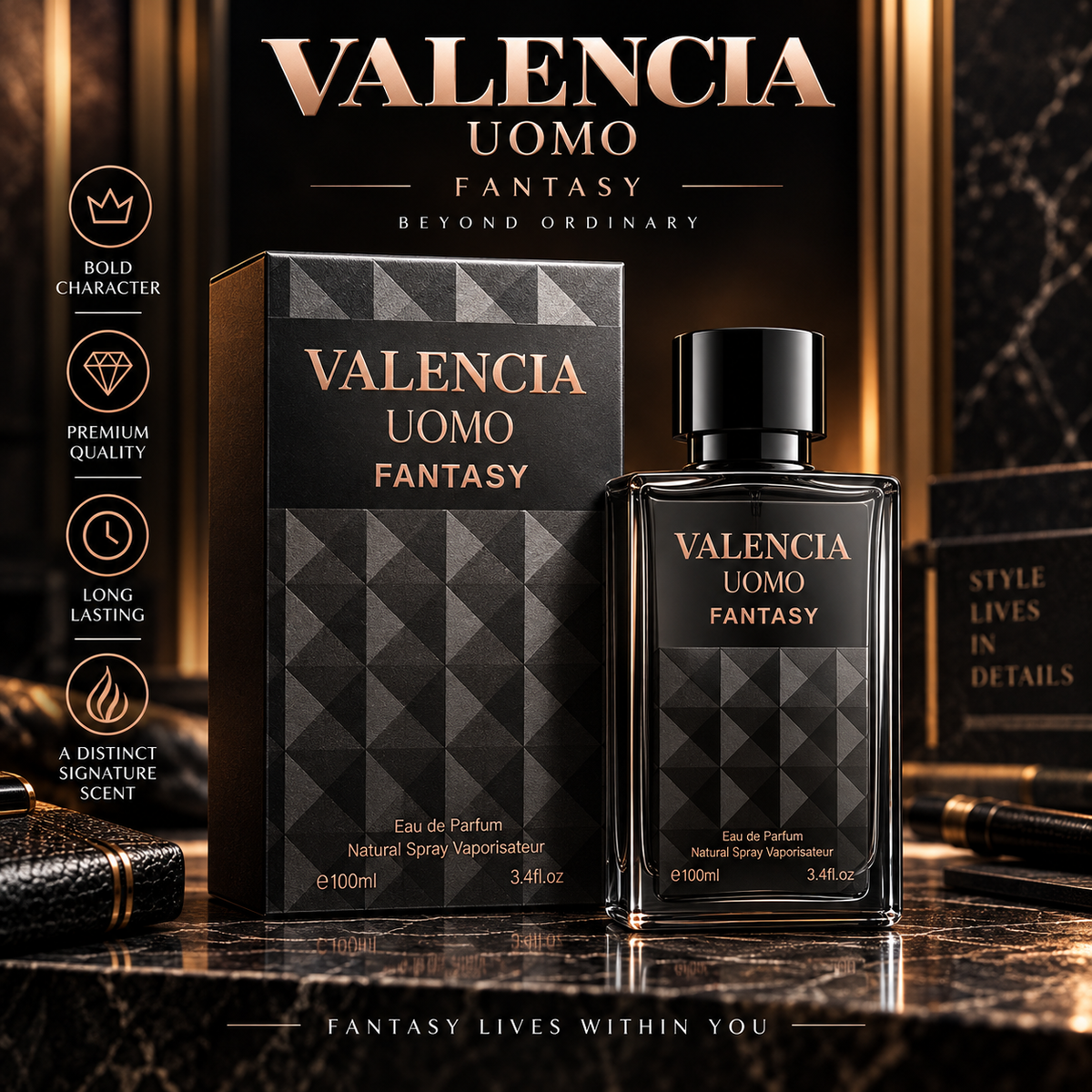 VALENCIA UOMO FANTASY — 100 mL EDP