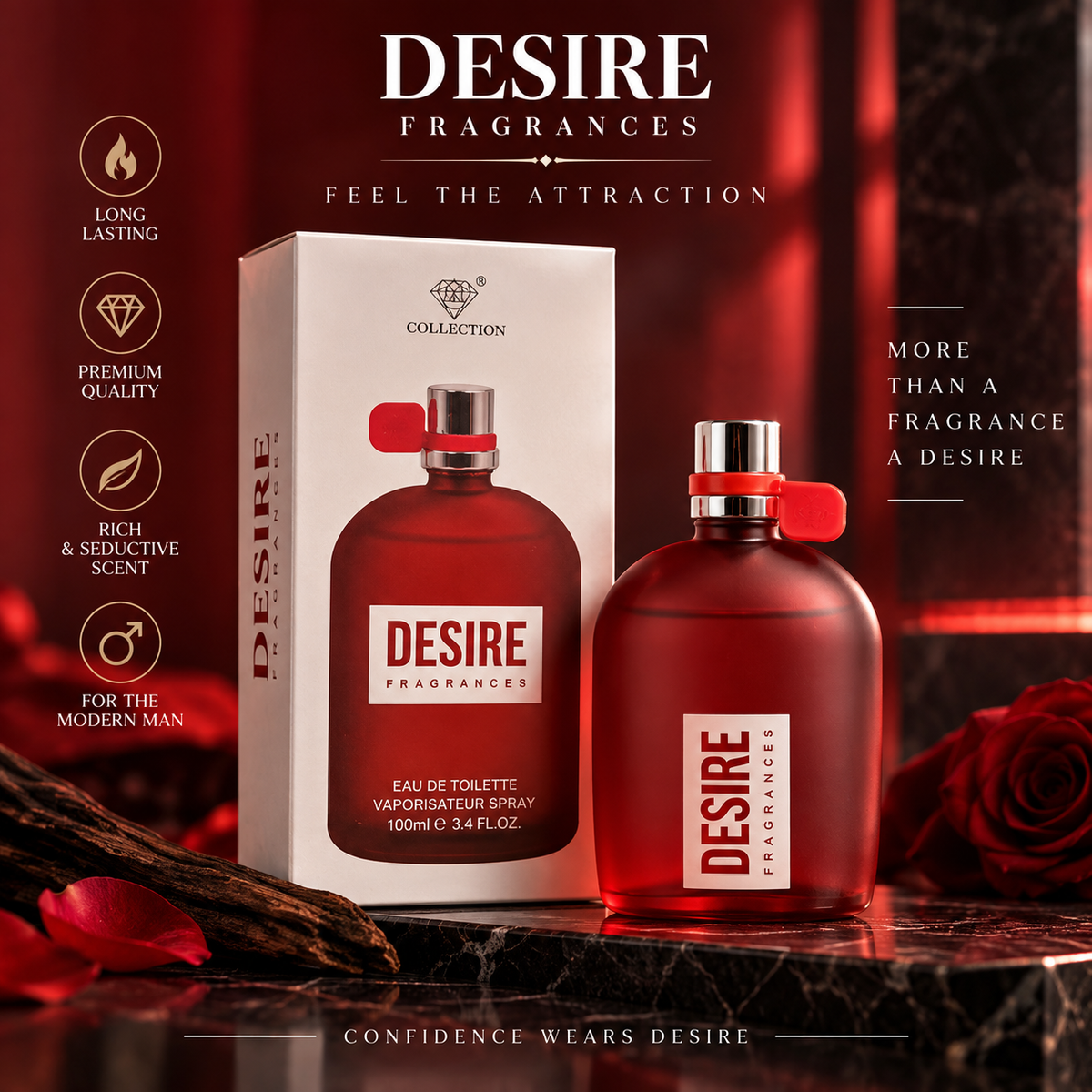 DESIRE Fragrances — 100 mL EDT